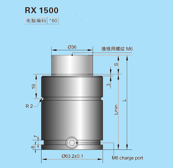 Nitrogen spring RX 1500